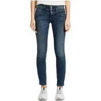 TOM TAILOR Slim-fit-Jeans Alexa Slim mit Knopfleiste und dekorativ gesteppter Passe