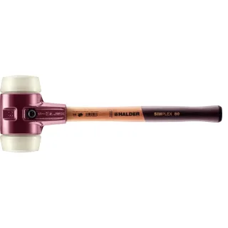 HALDER SIMPLEX - Schonhammer mit TE-Gehäuse und Holzstiel, Nylon - 3008.080