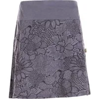 Vishes Minirock Kurzer Damen Baumwoll-Rock Mini-Rock mit Blumen-Spitze bedruckt Festival, Boho, Hippie Style