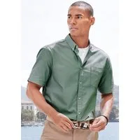 H.I.S Kurzarmhemd regular-fit mit Button-down-Kragen, reine Baumwolle
