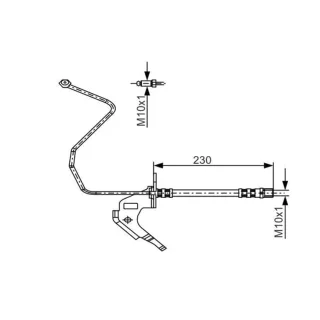 Bosch Bremsschlauch hinten rechts Opel Astra Combo 1987481162