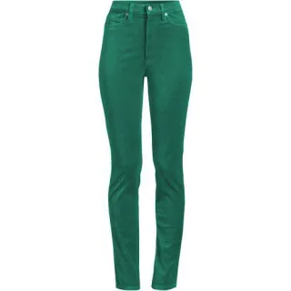 Slim Fit Samthose High Waist für Damen, Damen, size: regular, Grün, Baumwoll-Mischung, by Lands' End