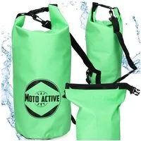 Moto Active Sporttasche Dry Bag wasserdicht Packsack Rolltop Schultergurt Kajak SUP Angeln (Seesack Rucksack wasserdicht 3 Größen, 1-tlg., 5L 10L 15L), Roll-Top Packsack Outdoor Strand Kanu