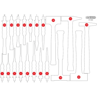 KS Tools Leere Schaumstoffeinlage zu 811.0020 - 811.0020-97