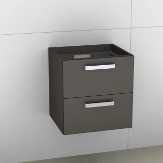Artiqua 414 Waschtischunterschrank für Venticello 412450 Stahlgrau Metallic, 414-WU2L-V102-7141-88 414-WU2L-V102-7141-88