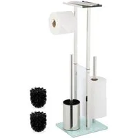 relaxdays WC-Garnitur Stehende WC Garnitur mit Ablage