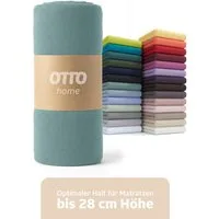 OTTO home Spannbettlaken BLACKBERRY in BASIC und PREMIUM Qualität, 100% Baumwolle, Jersey (110 g/m), Gummizug: rundum, (1 Stück), für hohe Matratzen bis 28 cm, Bettlaken, Spannbetttuch, pflegeleicht