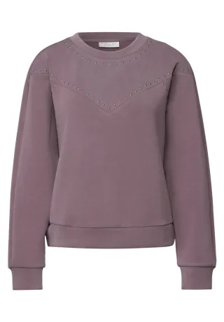 Street One Studio - Silk-Look Shirt mit Nieten lila - Gr. - 42