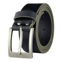 Manza Ledergürtel Gürtel Ledergürtel Schwarz 4cm breit Vollleder Jeansgürtel Unisex Kürzbar