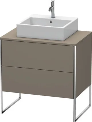 Duravit XSquare Konsolenwaschtischunterbau bodenstehend Flanell Grau Seidenmatt 800x548x778 mm - XS4 XS492009090