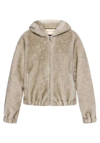Gil Bret - Jacke aus Webpelz grau - Gr. - 36