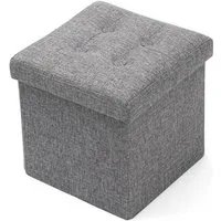 Oak&Tea Sitzhocker Sitzhocker mit Stauraum, Aufbewahrungsbox mit Deckel,30cm, grau, 30 x 30 x 30 cm, mit Stauraum