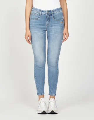 GANG Damen Jeans 94AMELIE CROPPED - relaxed fit Jeans summer joy