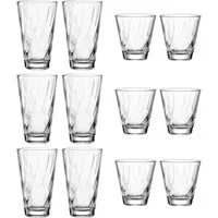 LEONARDO Gläser-Set Trinkglas-Set TWIST, 12-teilig, 12-tlg., Glas, Becher-Set, spülmaschinengeeignet