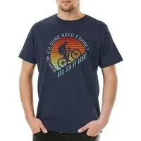 Urban Backwoods Print-Shirt Ohne Akku Herren T-Shirt Anti E-Bike Mountainbike Fun Fahrrad Rennrad (1-tlg) Sport MTB Downhill Fun