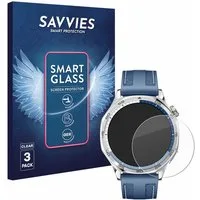 Savvies Displayschutzglas Schutzglas Panzer für Huawei Watch GT 5 (46 mm), 3 Stück, Schutzfolie Display Schutz Glas Folie klar