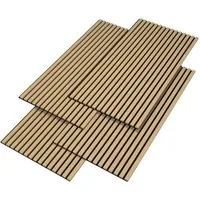 neu.holz 3D Wandpaneel, (Set, 4-tlg) »Vang« Akustik Wandpaneel im 4er Set Eiche, hell