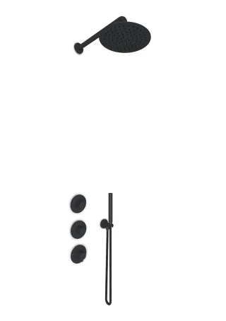 JEE-O Slimline Shower Set 02, schwarz strukturiert, 800-6433 800-6433