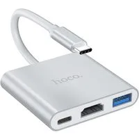 hoco. HB14 Hub Typ C USB 3.0 HDMI HDMI-Adapter USB-C zu HDMI Typ A, USB-A, USB-C, Typ C auf USB A 3.0 HDMI 4K UHD Type C Splitter Adapter Verteiler