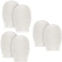 LaLoona Fäustlinge Weiß 3 x Baby Kratzfäustlinge Kratzhandschuhe Handschuhe gegen Kratzen