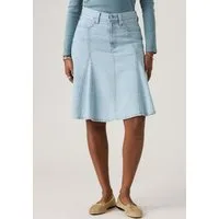 Levi's® Jeansrock GODET KNEE LENGTH SKIRT Midirock mit Falten