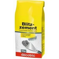 decotric® Zement Blitzzement 5 kg grau Montagemörtel Mörtel Spezialzement Schnell belastbar