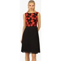 Kraimod Cocktailkleid mit Stickerei und Plisseerock