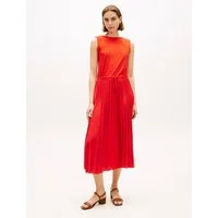 Tommy Hilfiger Strickkleid 5X2 SLASH-NK MIX MEDIA DRS mit feinen Rippen