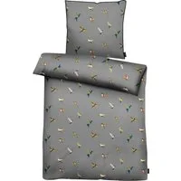 APELT Bettwäsche Kolibri, Mako-Satin, 2 teilig, stylische bunte Vögel