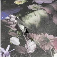 Novamur Fototapete Novamur Vliestapete, Floral, schwarz, lila 81603
