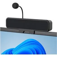 TUWENA PC-Lautsprecher mit Mikrofon, Plug-and-Play-Desktop-Lautsprecher PC-Lautsprecher (One-Touch-Stummschaltmikrofon, Stereo und Bass, kompatibel Mac, Laptop)