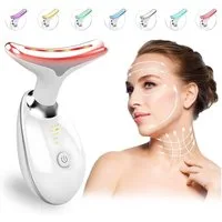 TUWENA Gesichtsmassagegerät 7 Farben LED Licht EMS Gua Sha Elektrisch, Elektrisches Massagegerät