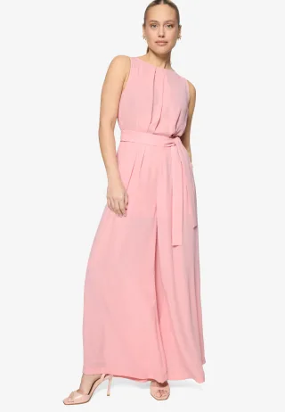 zero - Jumpsuit mit Gürtel und weitem Bein bridal rose - Gr. - 44