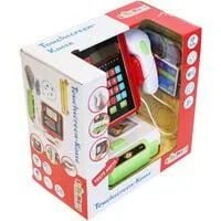 Touchscreen-Kasse mit Taschenrechnerfunktion und Handscanner, Kaufladen