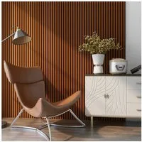 neu.holz 3D Wandpaneel, (Set, 8-tlg) »Vang« Akustik Wandpaneel Teak 5,76m²