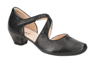 Think Aida_10 Damenschuhe Riemchen Pumps schwarz - Echtleder Komfort Fu?bett.