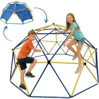 L.A. Sports Klettergerüst XL 305 cm Dome Kinder Kletter Kuppel Metall Gerüst Kuppel mit Zelt, (Spar-Set, 1-St., inkl. Zelt), mit Zelt