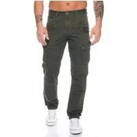 Cipo & Baxx Cargohose Herren Cargo Jeans Hose im modernen Design Schicke Nahtverzierungen