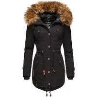Marikoo Wintermantel La Viva Prc stylischer Winterparka mit abnehmbarem Kunstfell