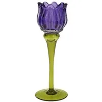 Werner Voß Kerzenhalter Kerzenleuchter Tulpe Violett (21,5cm)