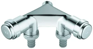 GROHE WAS-Doppelventil Einfach 41022 Design-Gr. DN15 m. RV chrom 41022000