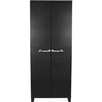 ONDIS24 Beistellschrank Kunststoffschrank Prime 88x66x40 cm schwarz abschließbar Kunststoffschrank Allzweckschrank mit 15kg Belastung pro Einlage