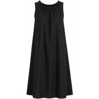 ITALY VIBES Sommerkleid - leichtes Viskosekleid mit gerafftem Kragen - Damen Kleid ONE SIZE - passend für Größen M bis XL