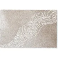 MuchoWow Fußmatte Wellenlinien - Fließend - Sandfarben, Rechteckig, innen Schmutzfangmatte, Tür, Schmutzfänger Flur, Teppich 60x40 cm