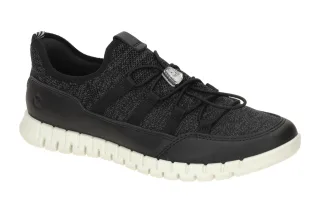 ECCO 246303 GRUUV LITE Damen Slipper schwarz black/magnet dynamischer Gummizu...