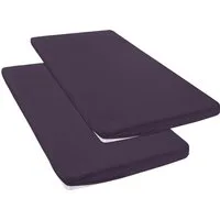 OTTO home Spannbettlaken Topper Basic, in Gr. 90x200, 140x200 oder 180x200 cm, Baumwoll-Jersey, Gummizug: rundum, (2 Stück), Baumwolle, Matratzen bis 8 cm Höhe, Bettlaken, Spannbetttuch, Laken