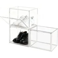TUWENA Vitrine 3 Stück transparente Kunststoff-Handtaschen-Aufbewahrungs-Organizer