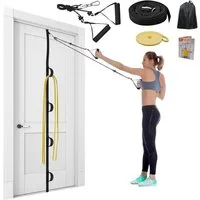LuxusKollektion Physiobänder Schultertrainer 5er Set Türseilzug mit Widerstandsbändern für Reha