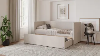 BRUNO Flexibett 80x200 in Beige | Tagesbett inkl. Matratze & Lattenrost