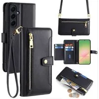 betterfon Handykette für Samsung Galaxy Leder Umhänge Hülle mit Kartenfächer, Hände frei – mit Silikonhülle & Schnur für flexiblen Alltag
